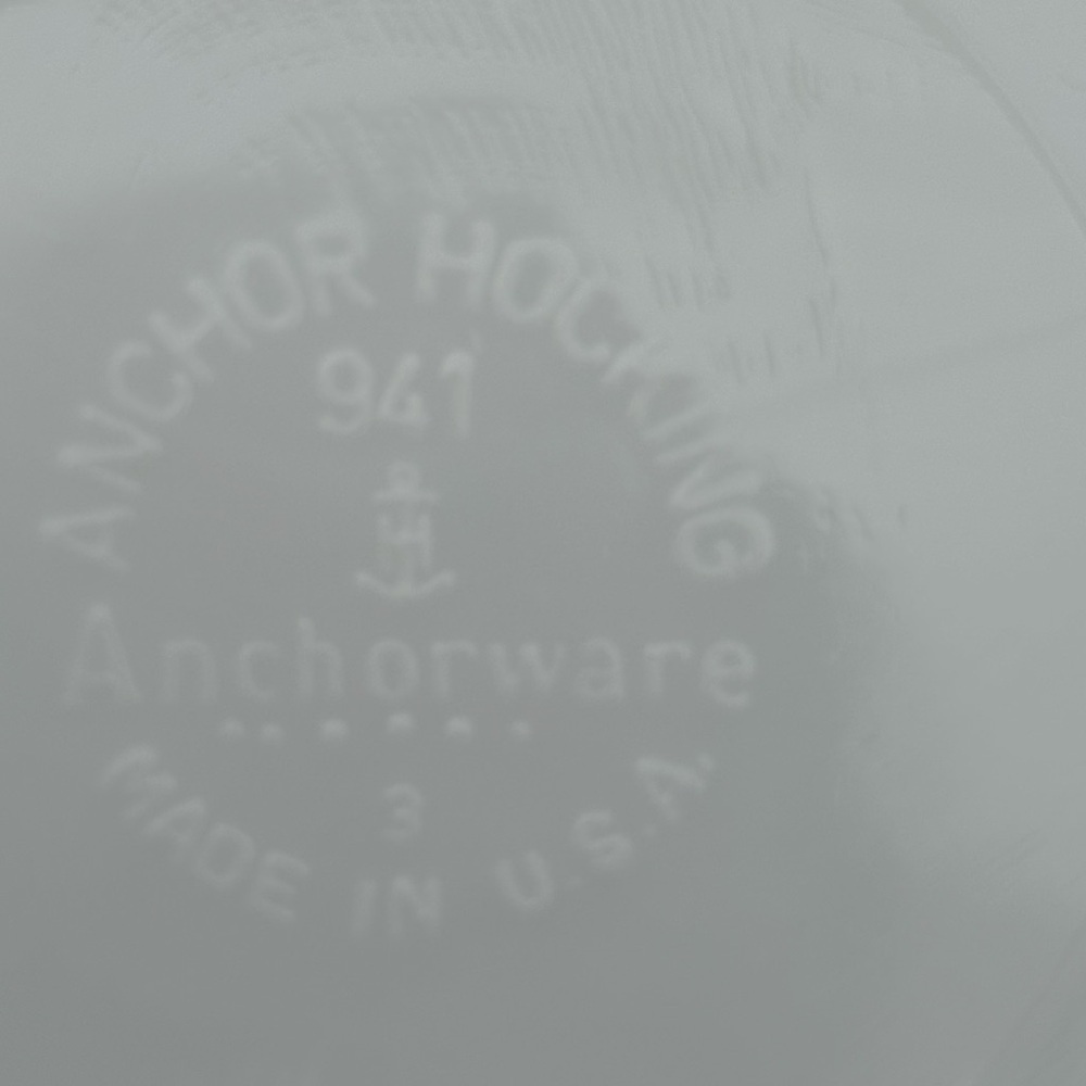 Vintage Anchor Hocking Teal and White Oval Platter - Picture 5 of 9